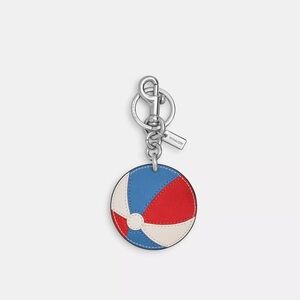 Coach Red, Blue, and White Beach Ball Keychain